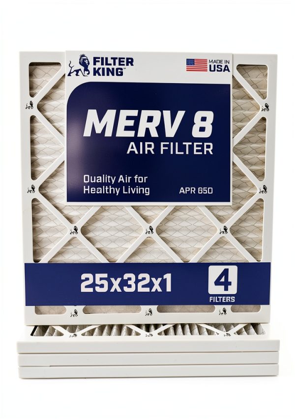 Filter King MERV 8 Air Conditioner Furnace Filter 4 Pack-0