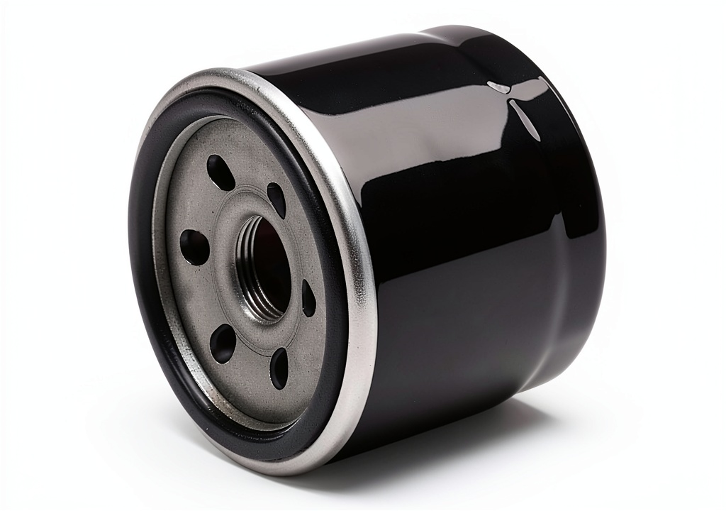 Toro oil filter 136-7848 installed on a lawn mower engine