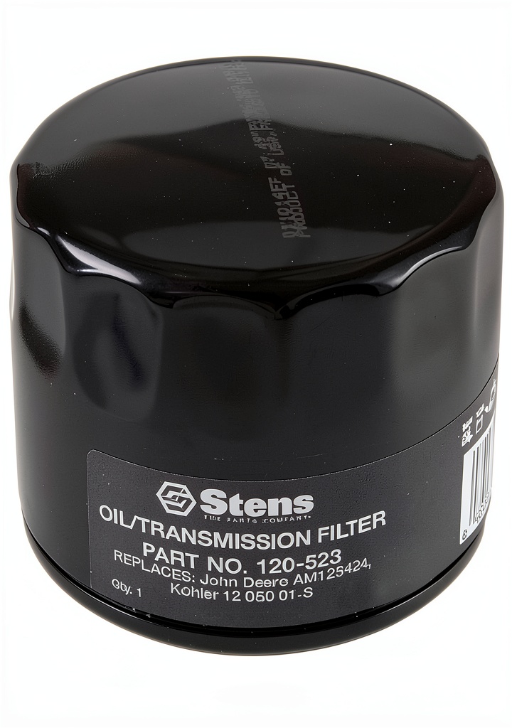 Stens oil filter installed on a tractor engine