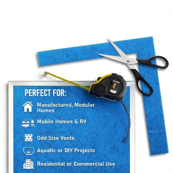 Biodefensor Reusable HVAC Filter Washable Polyester Blue-1