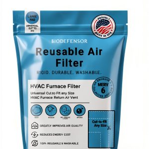 Biodefensor Reusable HVAC Filter Washable Polyester Blue-0