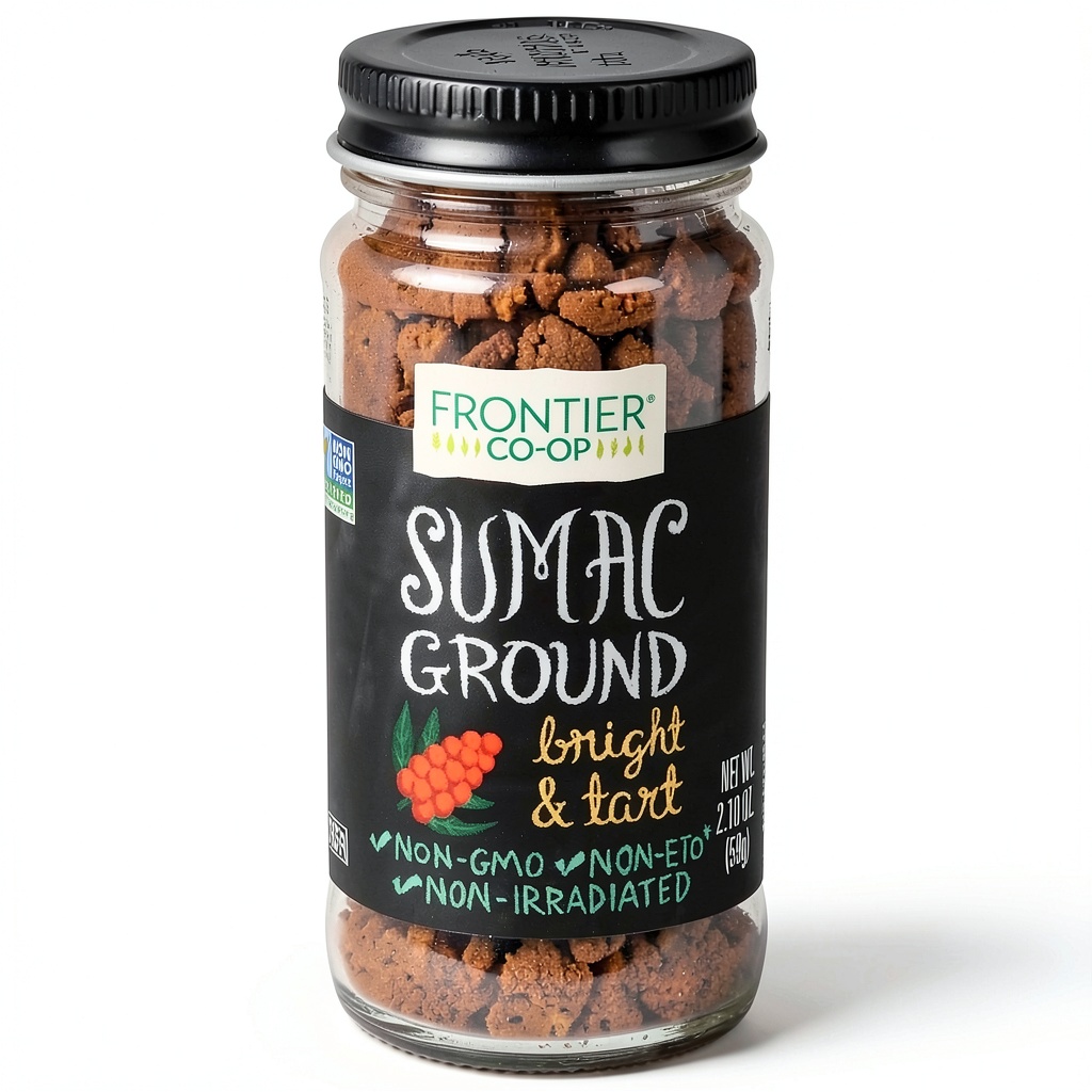 Ground sumac being sprinkled over a fresh salad