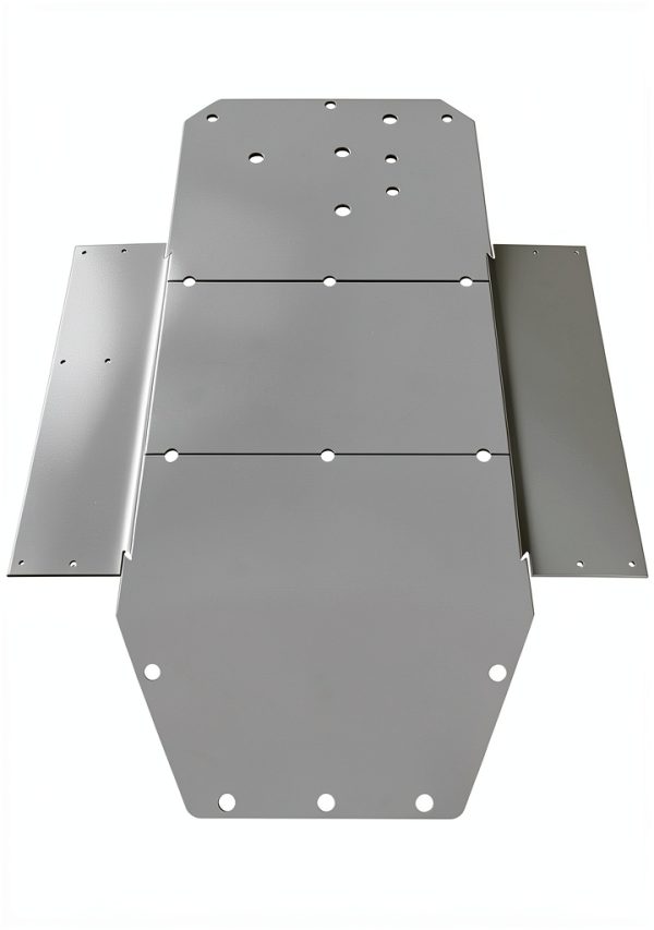 ECOTRIC Chassis Skid Plate Aluminum for Polaris RZR 800/900 Silver-1