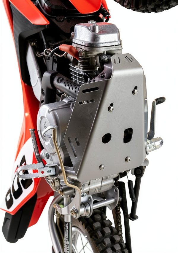Tusk Aluminum Skid Plate Silver for Honda CRF110F 2019-2025-5